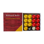 Economy 2” English Pool Ball Set (Red & Yellow) CueSense
