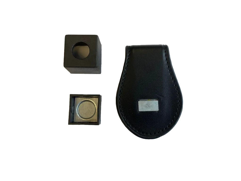 Leather Belt Clip with Magnetic Chalk Holder CueSense