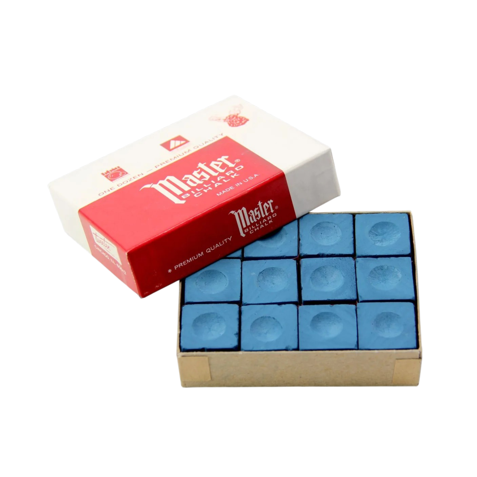 Tweeten MASTER Billiard Cue Chalk - 12pcs Tweeten