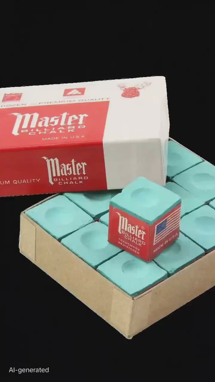 Tweeten MASTER Billiard Cue Chalk - 12pcs