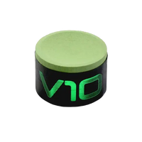 Green cue chalk with a black casing