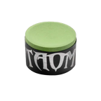 Green cue chalk with a black taom casing
