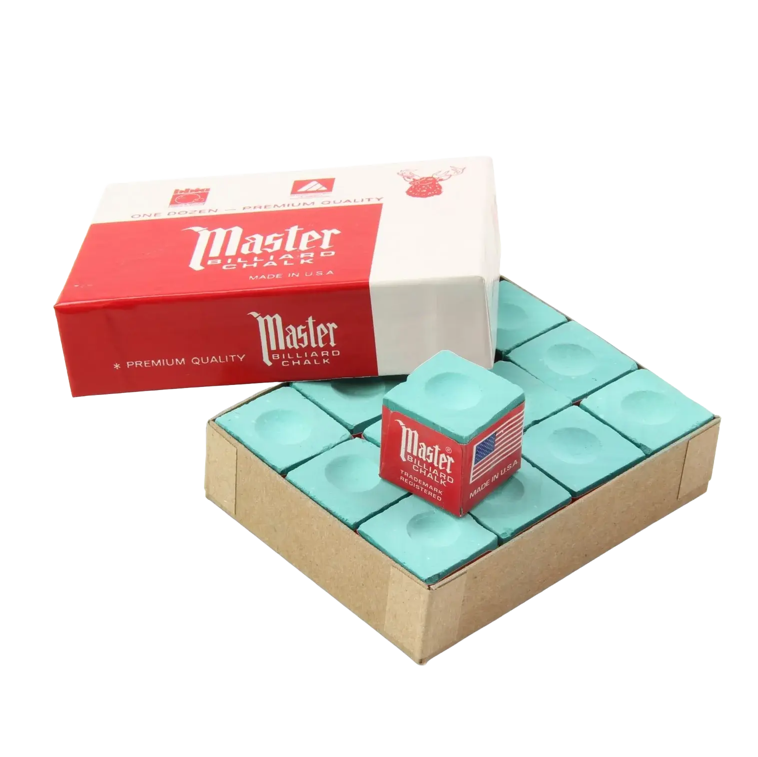 Tweeten MASTER Billiard Cue Chalk - 12pcs Tweeten